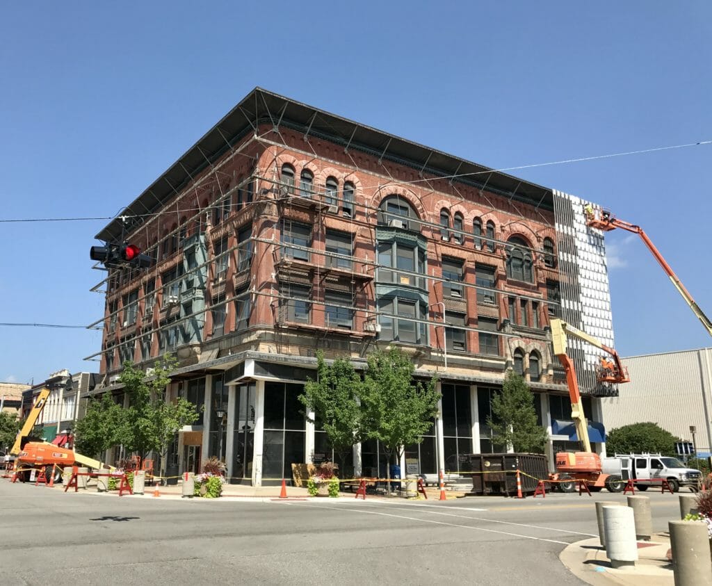 The Legacy will unveil an original Romanesque revival facade that few Bay City, Michigan residents knew existed until Jenifer Acosta Development's adaptive use project.
